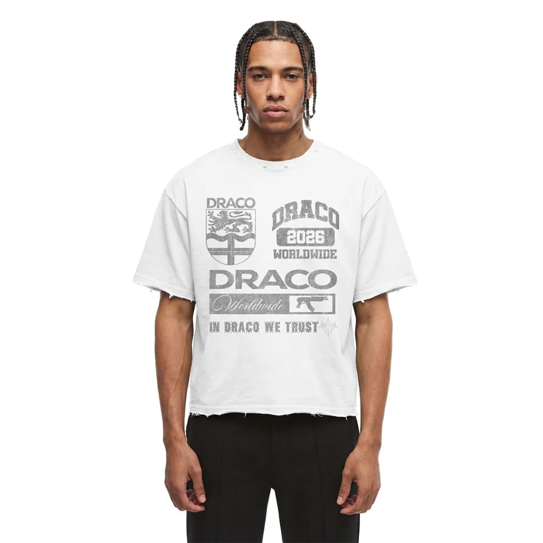 Draco Baggy T-Shirt - White - Image 2
