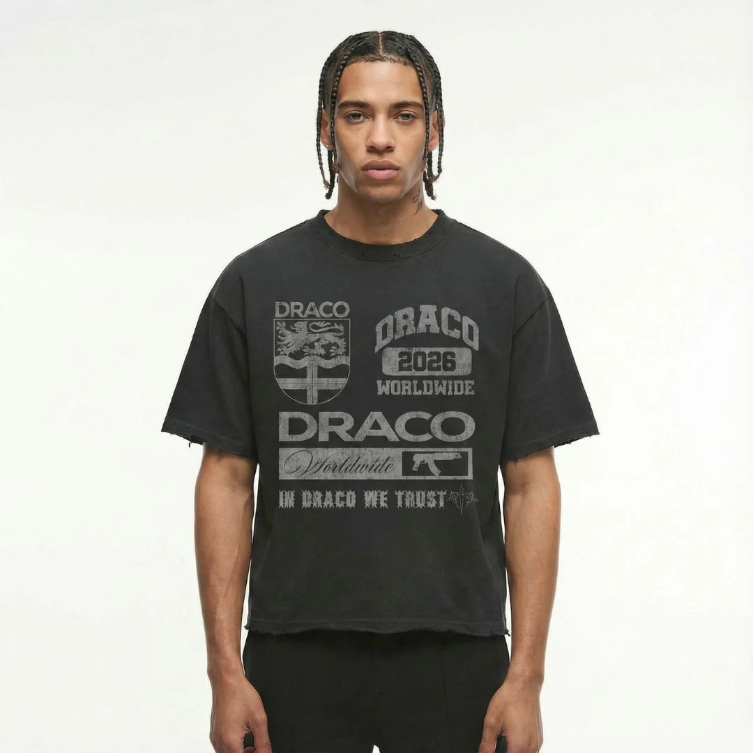 Draco Baggy T-Shirt - Black - Image 2