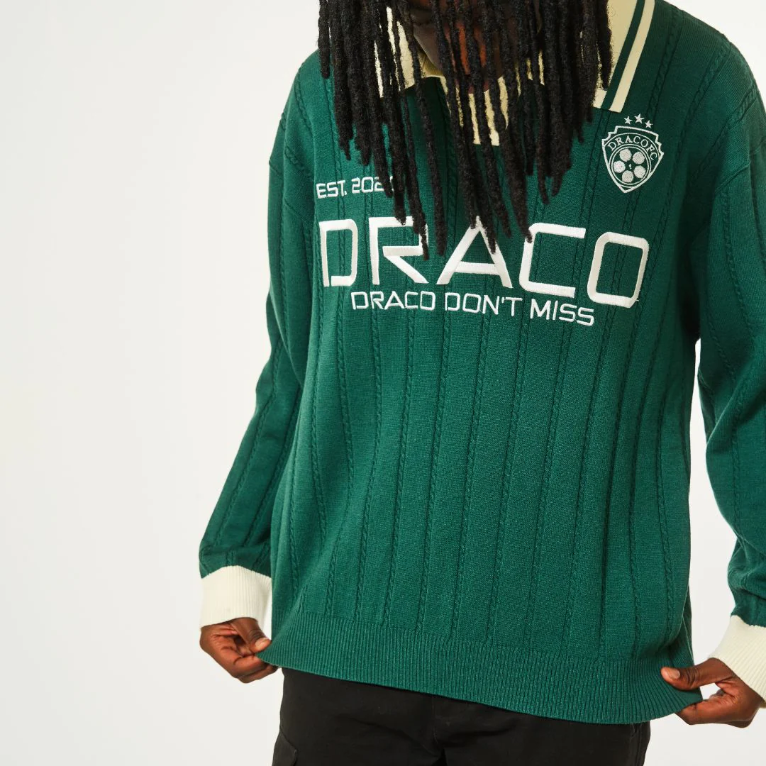 Draco Don't Miss Knitted Sweater - Green - Image 4