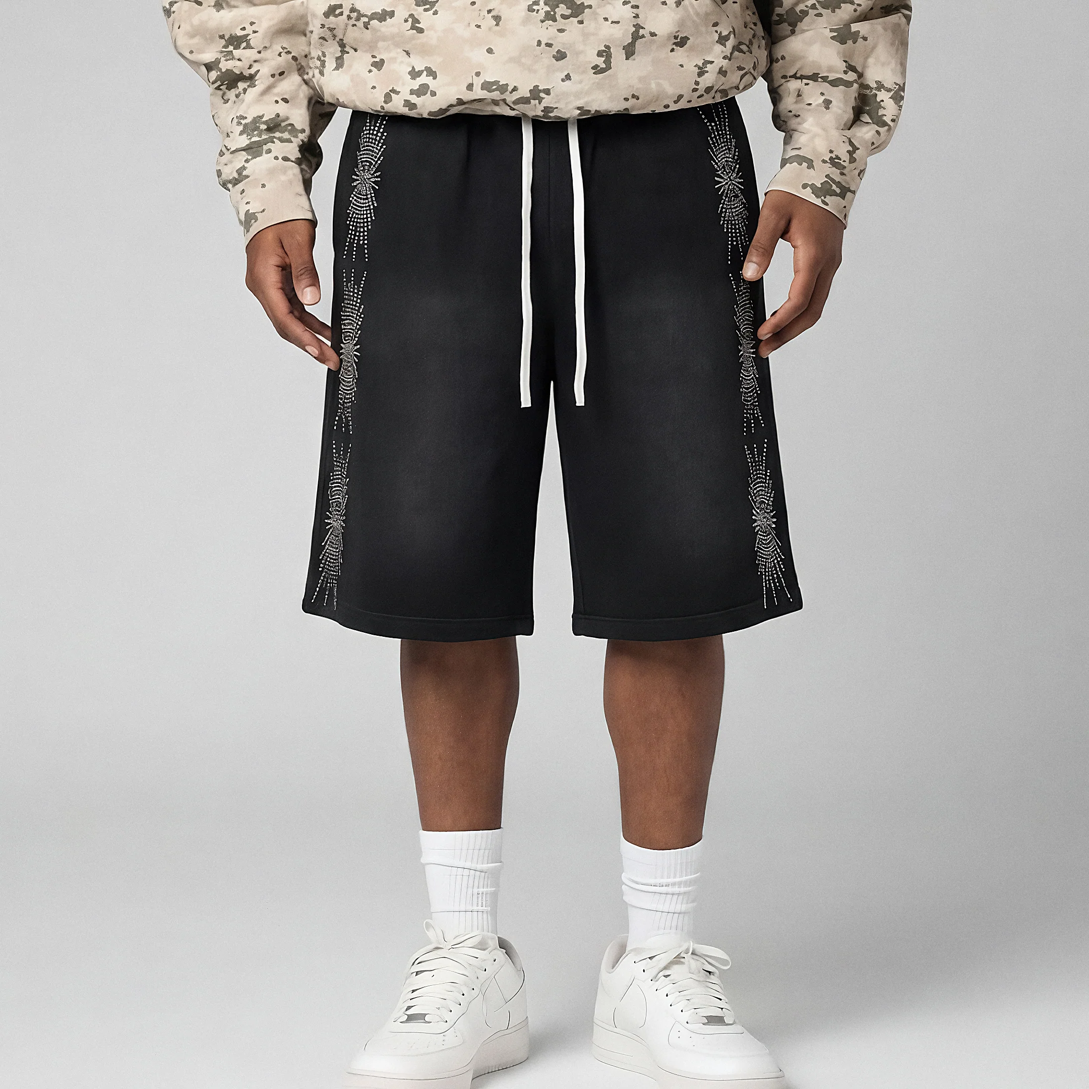 Draco Rhinestone Sweat Shorts - Image 3