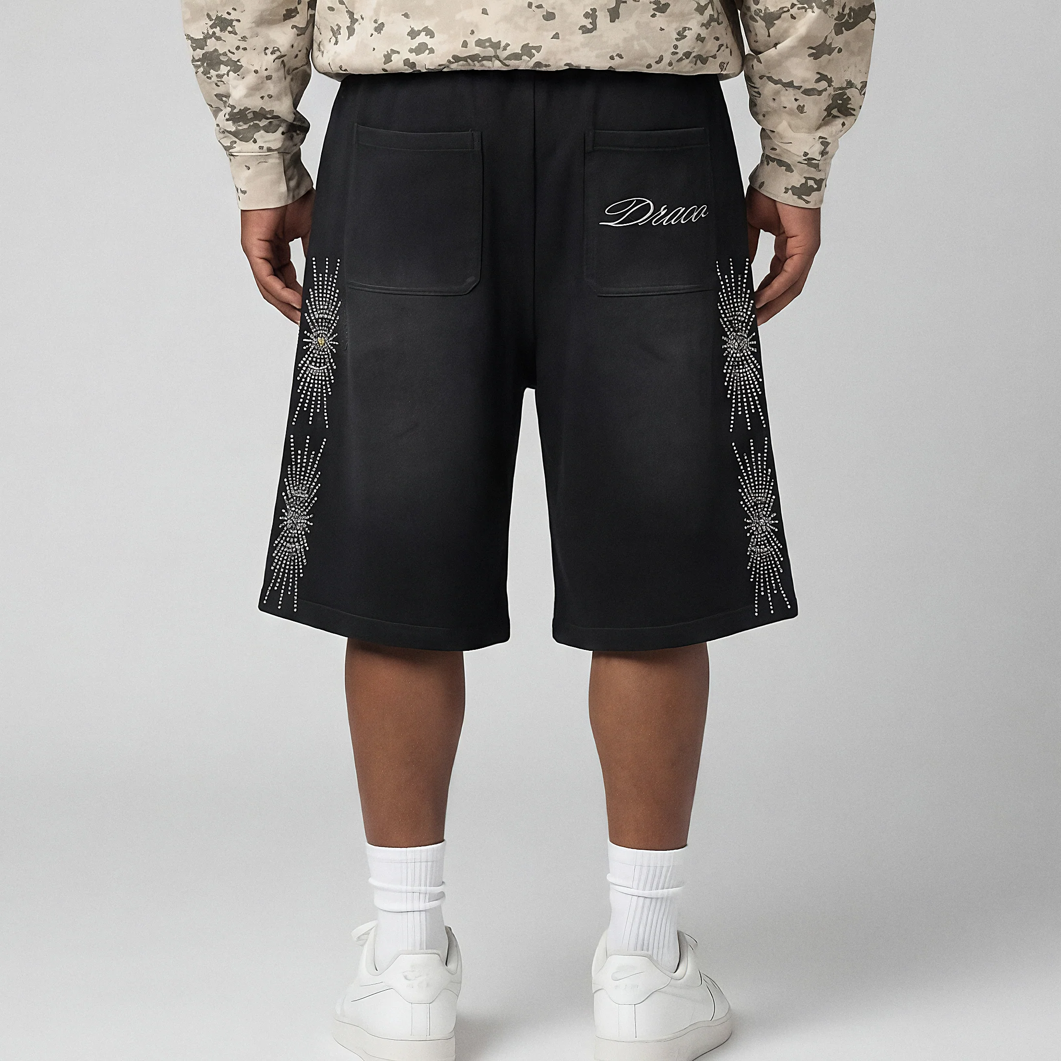 Draco Rhinestone Sweat Shorts - Image 4