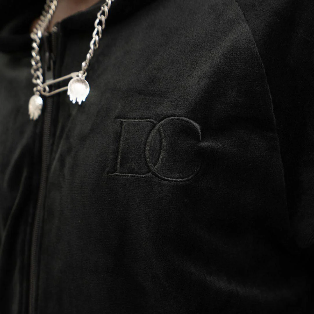 Draco Velour Tracksuit - Black - Image 10