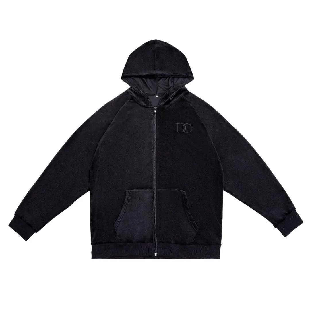 Draco Velour Tracksuit - Black - Image 4