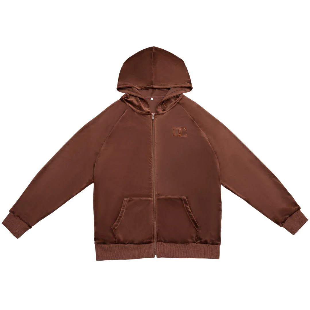 Draco Velour Tracksuit - Brown - Image 5