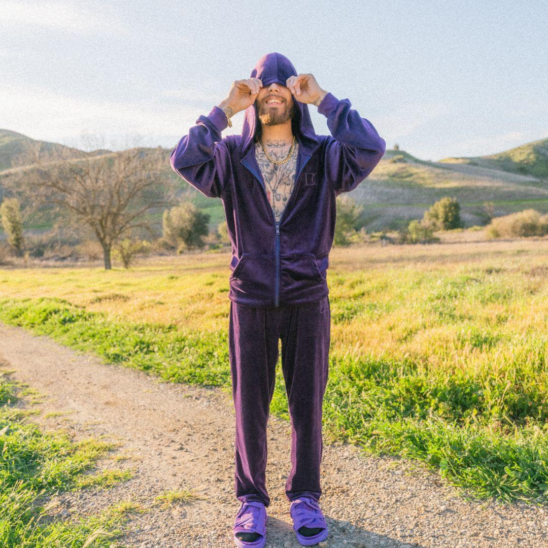 Draco Velour Tracksuit - Midnight Purple - Image 7